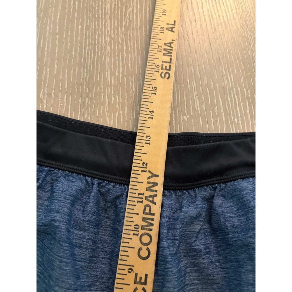 Adidas Men's XL Blue Heather Athletic Running Training Shorts Elastic Waist